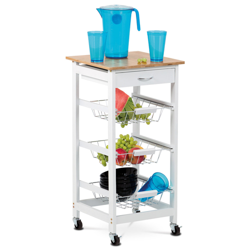 Regál, mdf, bílá, DR-043