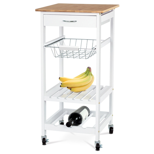 Regál, mdf, bílá, DR-044