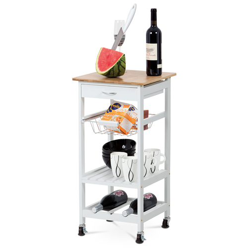 Regál, mdf, bílá, DR-044