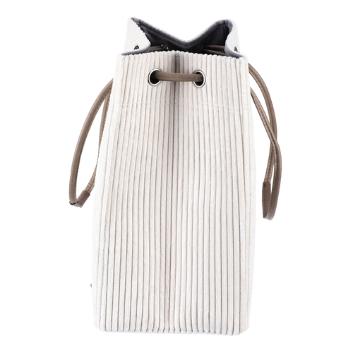 Koš prádelní - manšestr, stahovací, krémový