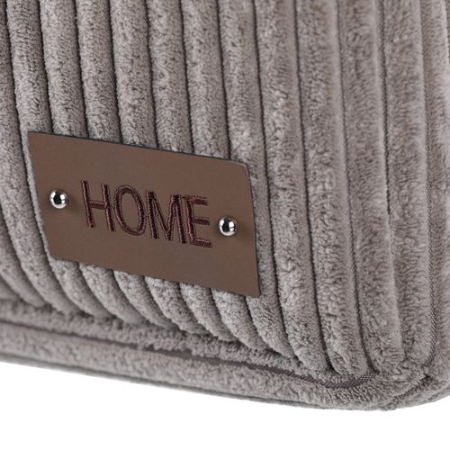 Koš prádelní - manšestr, stahovací, šedý