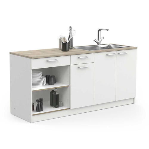 Kuchyňská linka COOKING dub/bílá