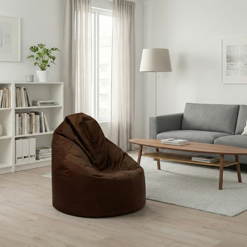 Sedací vak JUMBO hnědý s náplní