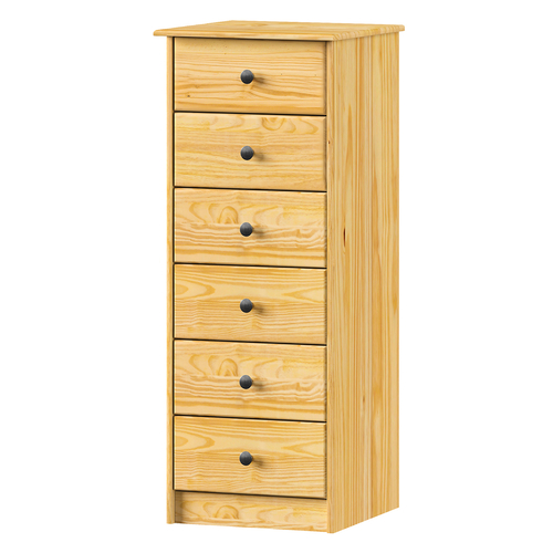 Komoda 3K - 6 zásuvek, kovové úchytky