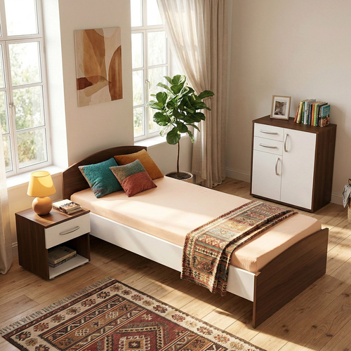 Prádelník 61504 ořech/bílá