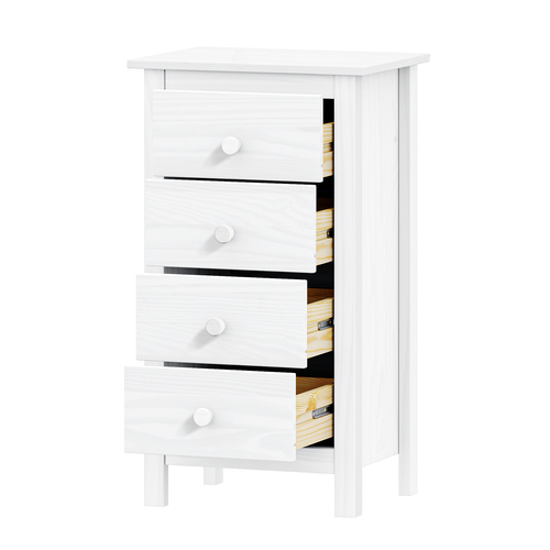 Komoda 4 zásuvky TORINO bílá