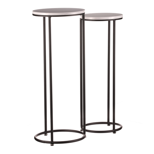 Stojan na květiny - kov, břidlicová deska, cena za sadu 2 ks