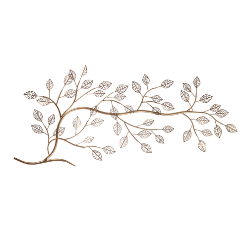 Nástěnná dekorace - strom kovový, zlatý