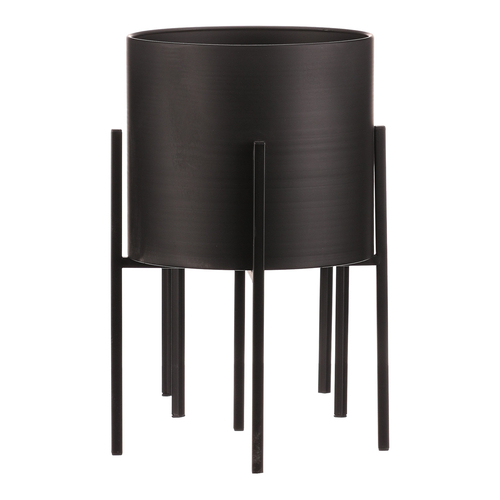 Stojan - kovový, kulatý, černý mat, cena za sadu 2 ks