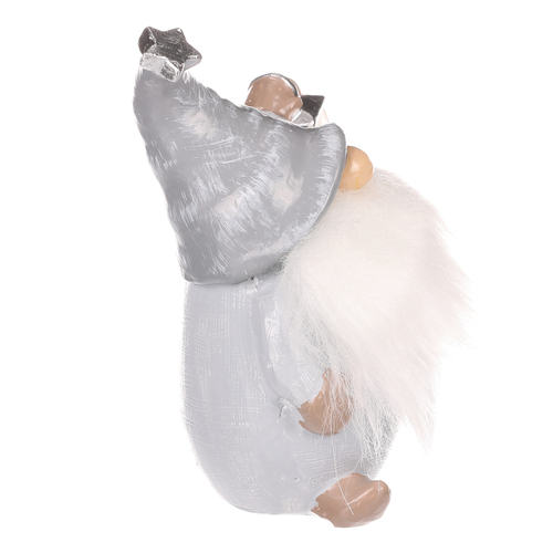 Skřítek - figurka z polyresinu, šedá čepice