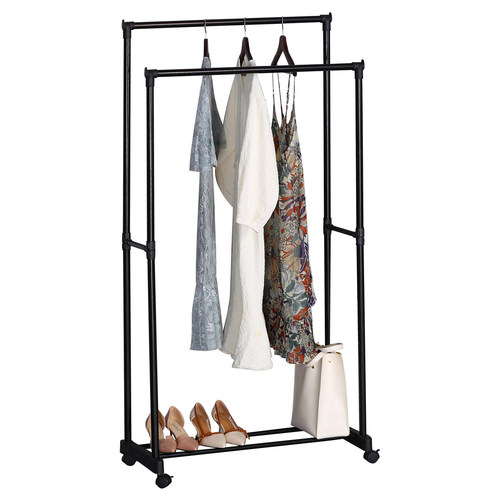 Stojan na šaty, kov, černá, GD-164 BK