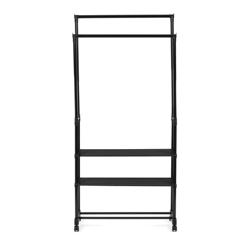 Stojan na šaty, kov, černá, GD-166 BK