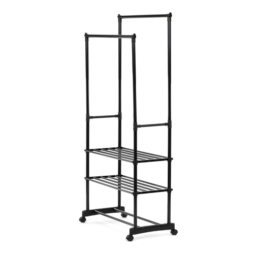 Stojan na šaty, kov, černá, GD-166 BK