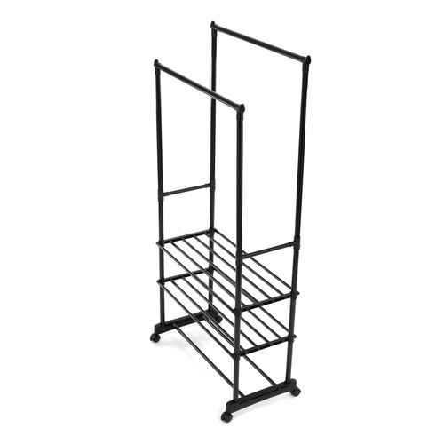 Stojan na šaty, kov, černá, GD-166 BK