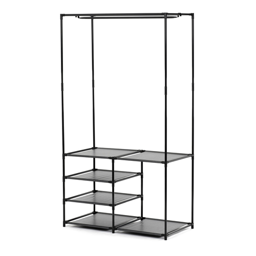 Stojan na šaty, kov, černá, GD-172 BK