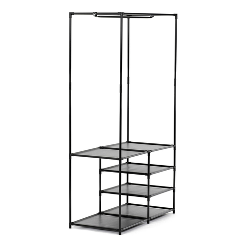 Stojan na šaty, kov, černá, GD-172 BK