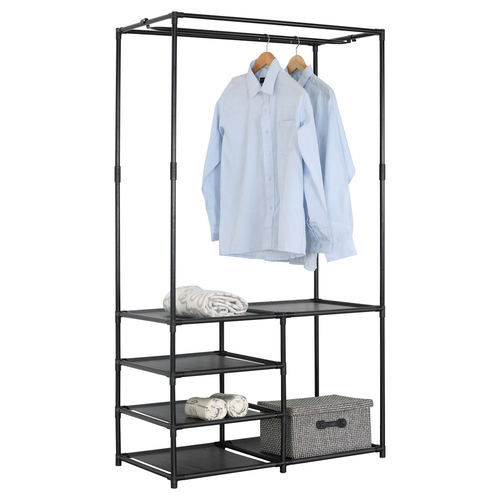 Stojan na šaty, kov, černá, GD-172 BK