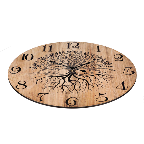 Hodiny nástěnné - pr. 58 cm, MDF, strom života