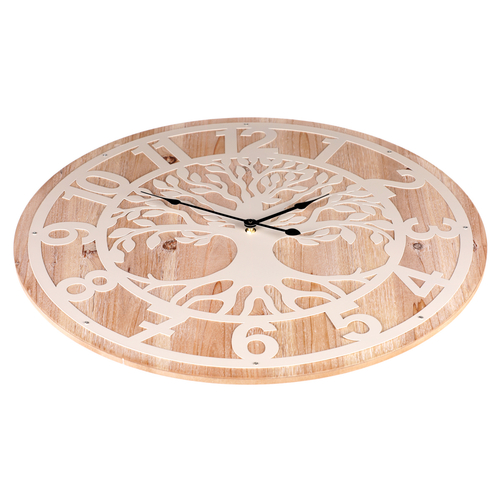Hodiny nástěnné - pr. 60 cm, kov a MDF, strom života