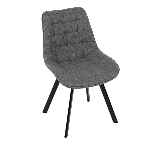 Jídelní židle, šedá, látka, HC-465 GREY2