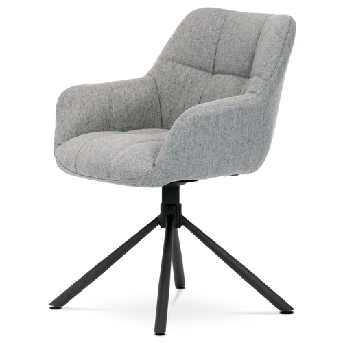 Židle jídelní, šedá, hladká látka, HC-532 SIL2