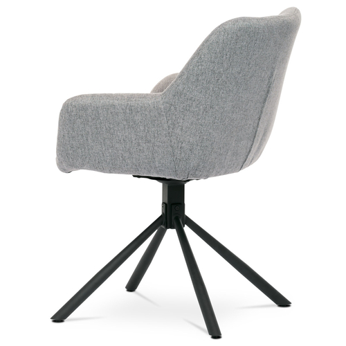 Židle jídelní, šedá, hladká látka, HC-532 SIL2
