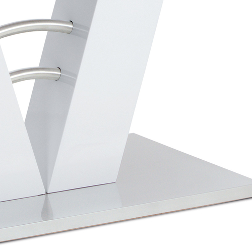 Jídelní stůl rozkládací 120-160x80 cm, mdf, bílá, HT-510 WT
