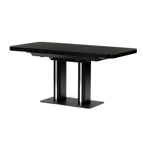 Jídelní stůl rozkládací 120-160x80 cm, mdf, černá, HT-D1926 BK