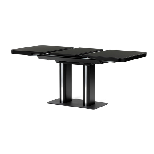 Jídelní stůl rozkládací 120-160x80 cm, mdf, černá, HT-D1926 BK