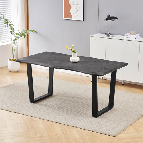 Jídelní stůl 160x90cm, mdf, šedý dub, HT-F4216 GREY