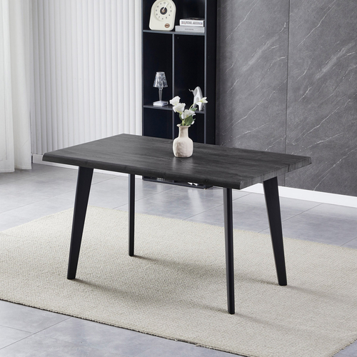 Jídelní stůl 130x80cm, mdf, šedý dub, HT-F4413 GREY