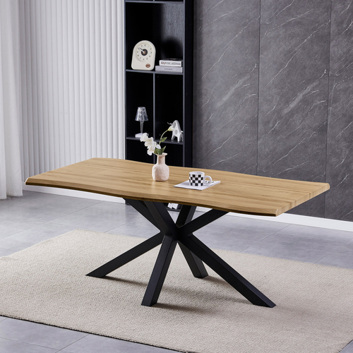 Jídelní stůl 180x90cm, mdf, divoký dub, HT-F4618 OAK