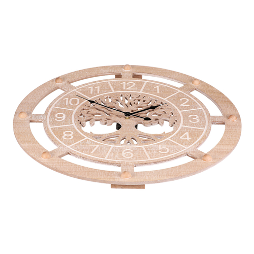 Hodiny nástěnné - pr. 60 cm, MDF, strom života ve středu