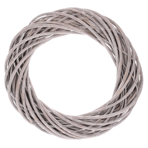 Věnec proutěný - pr. 30 cm, šedá barva