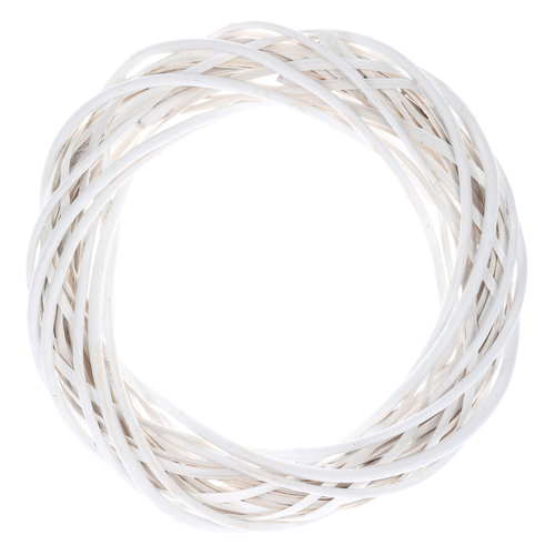 Věnec proutěný - pr. 30 cm, bílá barva