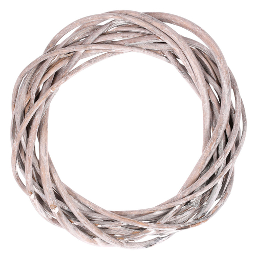 Věnec proutěný - pr. 15 cm, šedá barva