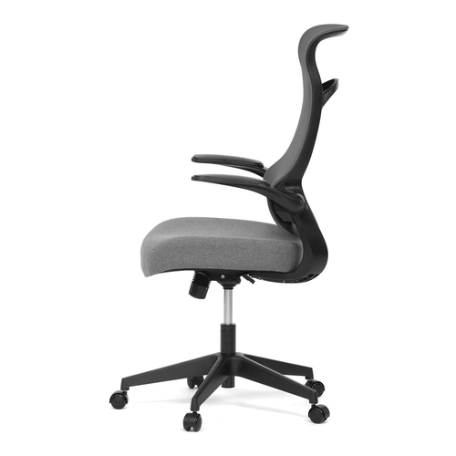 Kancelářská židle, houpací mech., černá MESH, plast. Kříž