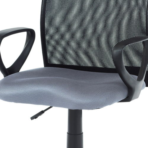 Kancelářská židle, látka MESH šedá / černá, plyn.píst