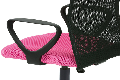 Kancelářská židle, látka MESH růžová / černá, plyn.píst