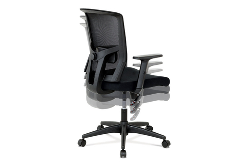 Kancelářská židle, houpací mechanismus, černá síťovina, KA-B1012 BK