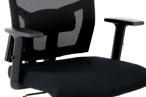 Kancelářská židle, látka černá, houpací mechanismus