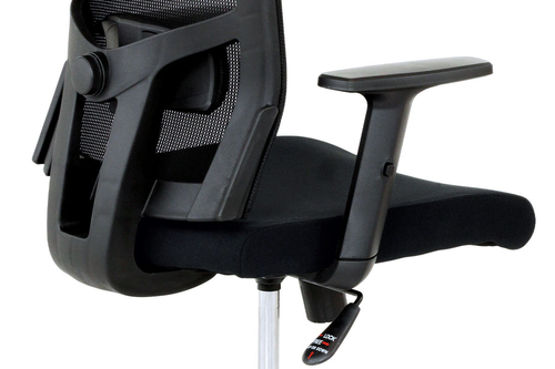 Kancelářská židle, houpací mechanismus, černá síťovina, KA-B1012 BK