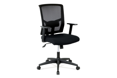 Kancelářská židle, houpací mechanismus, černá síťovina, KA-B1012 BK
