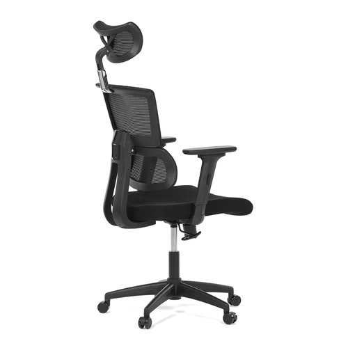 Kancelářská židle, houpací mechanismus, černá síťovina, KA-B1025 BK