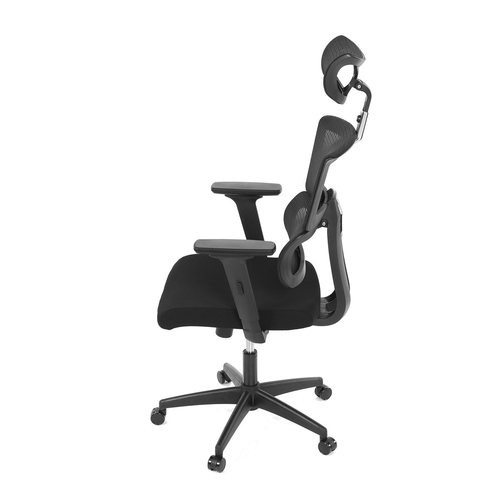 Kancelářská židle, houpací mechanismus, černá síťovina, KA-B1025 BK