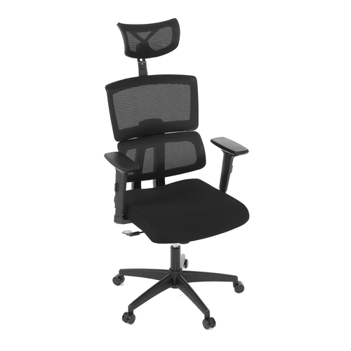 Kancelářská židle, houpací mechanismus, černá síťovina, KA-B1025 BK