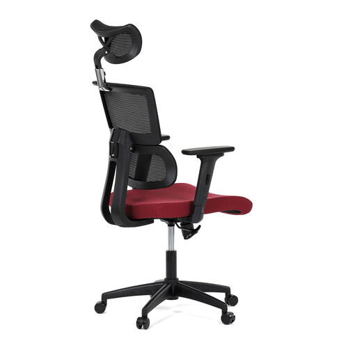 Kancelářská židle, houpací mechanismus, červená síťovina, KA-B1025 BOR