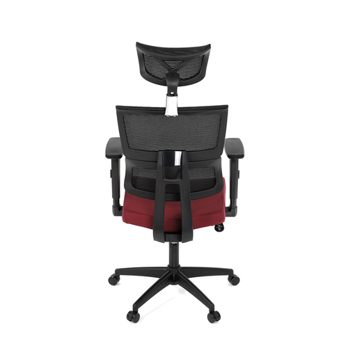 Kancelářská židle, houpací mechanismus, červená síťovina, KA-B1025 BOR