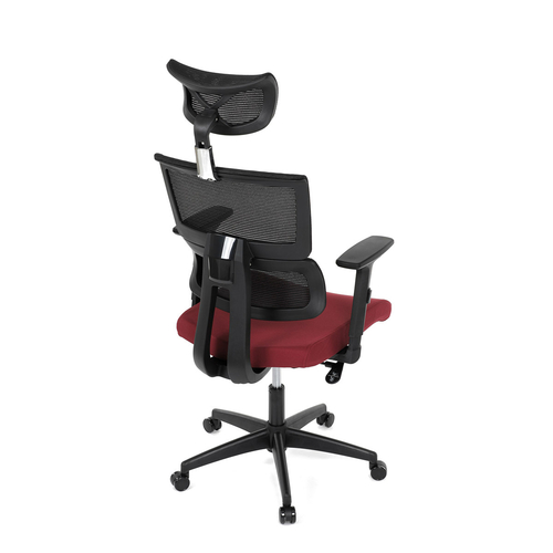 Kancelářská židle, houpací mechanismus, červená síťovina, KA-B1025 BOR