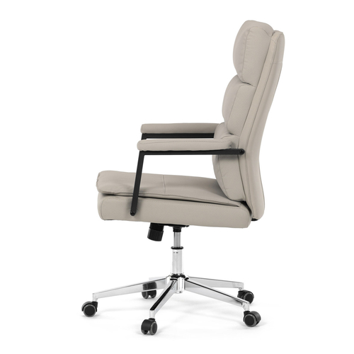 Kancelářské křeslo, houpací mechanismus, béžová ekokůže, KA-D8104 SIL
